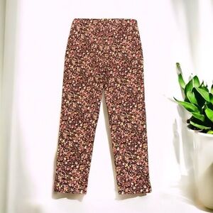 COUNTERPART FLORAL PRINT/ PULL-ON/ STRETCH/ ANKLE PANTS/ Size M